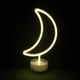Неоновый светильник Neon Lights "Луна" Ночник LED лампа настольная от USB и 3хАА Желтый - изображение 1