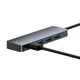 USB-хаб Baseus UltraJoy Series 4in1 USB-A to USB 3.0 15cm Gray (B0005280B811-00) - зображення 4