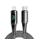 Кабель ESSAGER LED Digital Display PD 20W Fast Charging Type C to Lightnining USB Cable 1m Black (EXCTL-YD01) - изображение 1