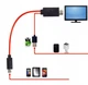 MHL (micro usb 5pin) адаптер дублирование экрана ТВ со смартфона/HDMI 1080P Samsung LG Sony s-m18 (582362135) Красный - изображение 4