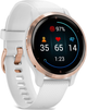 Zegarek sportowy Garmin Venu 2S Rose Gold Bezel with White Case and Silicone Band (010-02429-13) - obraz 2