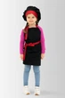 Фартук + Колпак детский Latte Kids 5-7 лет Vsetex Черно-красный - изображение 1