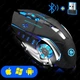 Тихая игровая беспроводная мышь Bluetooth/беспроводное соединение 2,4 ГГц с аккумулятором, с RGB подсветкой для ПК, ноутбуков, планшетов, черная - изображение 1