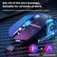 Тихая игровая беспроводная мышь Bluetooth/беспроводное соединение 2,4 ГГц с аккумулятором, с RGB подсветкой для ПК, ноутбуков, планшетов, черная - изображение 4
