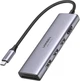 USB-хаб UGREEN CM511 6-in-1 USB Type-C to 3xUSB 3.0 + HDMI Multifunction Adapter Space Gray (6957303863839) - зображення 1