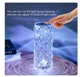 Ночник лампа RGB настільна Rose Diamond Table Lamp LED світильник кристал із USB-зарядкою та пультом ромб - зображення 2