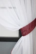 Кухонний комплект VR-Textil № 084к шторки з ламбрекеном бордовий з білим 270х170 см (50-754) - зображення 3