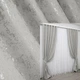 Комплект готовых штор VR-Textil Лен мрамор Pavliani № 1179ш Серый 150х270 см 2 шт (33-0008) - изображение 1