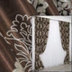 Комплект готовых штор VR-Textil Блэкаут-софт Корона № 1274ш(А) Коричневый с бежевым 150х275 см 2шт (33-0118) - изображение 1