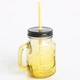 Скляна банка з ручкою Mason Jar Жовта, 450 мл - зображення 3