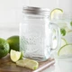Стеклянная банка с ручкой Mason Jar Прозрачная, 450 мл - изображение 1