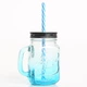 Стеклянная банка с ручкой Mason Jar Голубая, 450 мл - изображение 3