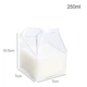 Стакан молочник из боросиликатного стекла в форме пакета молока Milk Box, 250 мл - стильная прозрачная чашка для кофе, молока, десертов - изображение 2