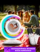 Караоке система Bluetooth Колонка з LED підсвічуванням з 2 мікрофонами Su-Yosd YS-110 Біла Нічник Бездротовий - зображення 10
