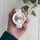 Женские силиконовые часы-конструктор actimer, белый ремешок, циферблат Metallic white - изображение 1