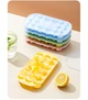 Силиконовая форма для льда сердечки, звёздочки Ice Tray 18, голубая - изображение 4