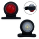 Боковые фонари LED/ЛЕД габариты заноса прицепа для грузовых авто 12-24V рожки в резиновом корпусе КРУГ - изображение 1