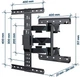 Настенный поворотный кронштейн Gembird 32"-65" (WM-65ST-01) - изображение 2