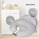 Подушка-диванчик для кормления Sei Design Горошек Серая Хлопок Антиаллергенное волокно 60х70х16 см (2200004314686) - изображение 10