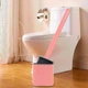Туалетний йоржик для унітаза Toilet Brush з гнучкою силіконовою щіткою з кріпленням на стіну та підлогу рожевий 0007 - зображення 7