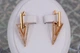 Сережки Xuping Jewelry подвійний спис 3,5 см золотисті - зображення 2