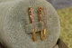 Серьги Xuping Jewelry стрелки с камнями зауженные внизу 3 см золотистые - изображение 2