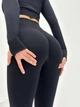 Спортивний жіночий костюм Seamless collection для фітнесу та йоги (рашгард + легінси) Безшовний Push Up L Чорний (1715/1L) - зображення 4