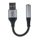 Адаптер Hoco LS36 Fresh external sound card USB to 3.5 Black - изображение 1