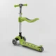 Детский самокат 2в1 Best Scooter T-07196 Салатовый с сиденьем складной конструкцией и подсветкой - изображение 6