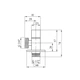 Кран приладовий Karro KR-3122 1/2" × 3/4" НН для пральної / посудомийної машини, букса, квадратна ручка, латунний, хром - зображення 2