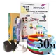 3D-ручка с разноцветным Эко Пластиком (30м) c Трафаретами и Светящимся пластиком в темноте с LCD экраном 3D Pen 2 Original Purple - изображение 1