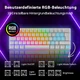Ігрова бездротова клавіатура Royal Kludge RK61 / Механічна / Brown Switch / RGB підсвітка / UKR / Біла Б/В - зображення 3