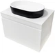 Тумба подвесная ADAMANT Astra W 70 с умывальником Beste New Black Matte/White Glossy - изображение 1