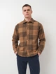 Рубашка утепленная мужская Olis-Style Рубашка клетка 52 Бежевая (ROZ6501003801) - изображение 1