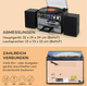 Музичний центр Auna TC-386 стерео система вініл USB MP3 BT CD касети - зображення 2