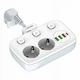 Мережевий фільтр LDNIO 2 розетки 3хUSB/Type-C QC+PD SE2435 White (SE2435) - зображення 1