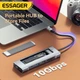 USB-хаб Essager 8 in 1 USB C HUB with 10Gbps External Hard Drive Function NVMЕ/SATA SSD Grey (EHB08-QK0G-Z) - зображення 9