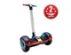 Сигвей с ручкой Smart Balance A8 Premium 10.5" Огонь и лед Fire and ice - изображение 1