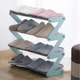Поличка для взуття 4 секції Shoe Rack 4 Блакитний стелаж етажерка для взуття (VS7006542) - зображення 2