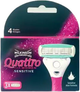 Картриджі для гоління Wilkinson Sword Quattro for Woman Sensetive Green 3 шт (4027800794300) - зображення 1