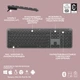 Клавіатура бездротова Logitech K950 Bluetooth/Wireless Graphite (920-012465) - зображення 8