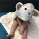 Полотенце бамбуковое Lovely Svi Детское 90х90 см Мишка с коричневыми ушками с капюшоном (9614948356498) - изображение 3