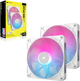 Набір вентиляторів Corsair iCUE Link RX140 RGB PWM Dual Pack White (CO-9051024-WW) - зображення 3