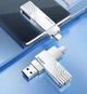 Флешка 2 в 1 OTG USB 3.0 + USB Type-C Eaget CF30 1Tb Silver - зображення 2