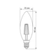 LED лампа TITANUM Filament C37 4W E14 2200K бронза TLFC3704142A 25524 - изображение 3