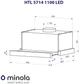 Витяжка телескопічна Minola HTL 5714 WH 1100 LED (1100 м3/год, 3 швидк., кнопкове кер.) 249468 - изображение 12