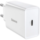 Сетевое зарядное устройство Baseus USB Type C 20W Speed ​​Mini Quick Charger White (CCFS-SN02) - изображение 2