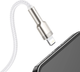 Кабель зарядный Baseus USB - Lightning Cafule Metal Lightning 2.4A 2м White (CALJK-B02) - изображение 6