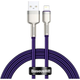 Кабель зарядный Baseus USB - Lightning Cafule Metal Lightning 2.4 A 2 м Purple (CALJK-B05) - изображение 1