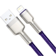 Кабель зарядный Baseus USB - Lightning Cafule Metal Lightning 2.4 A 2 м Purple (CALJK-B05) - изображение 4